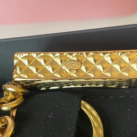 Authentic CHANEL Classic Flap Gold Key Ring/Chain - Picture 6 of 7